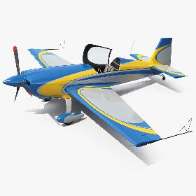 Extra EA300 Aerobatic Monoplane Rigged 3D model